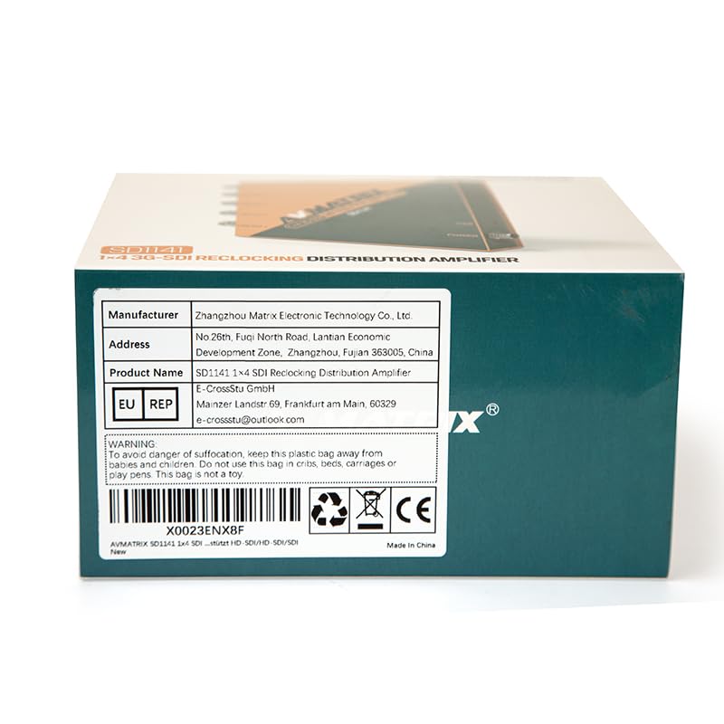 AVMATRIX SD1141 1x4 موزع مضخم توزيع SDI مع كشف الإدخال وإعادة التوقيت ومعادلة الكابل، يدعم HD-SDI/HD-SDI/SDI - Image 2