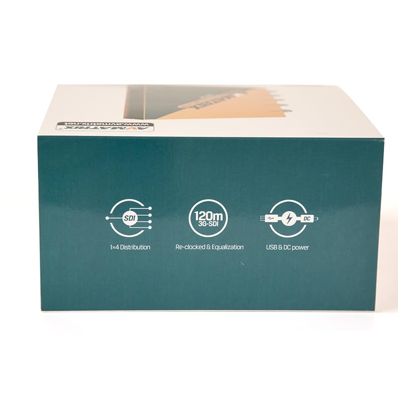 AVMATRIX SD1141 1x4 موزع مضخم توزيع SDI مع كشف الإدخال وإعادة التوقيت ومعادلة الكابل، يدعم HD-SDI/HD-SDI/SDI - Image 3