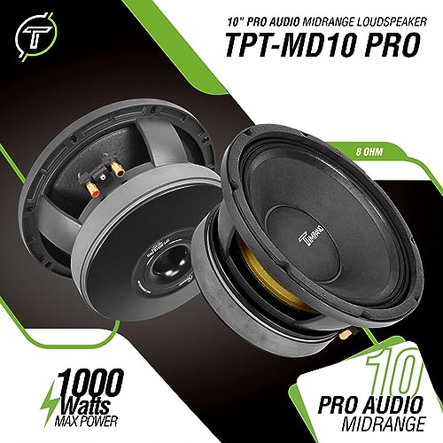 Timpano TPT-MD10 PRO 10" Midrange Speaker, 1000 Watts, 8 Ohm Loudspeaker 10 Inch Mid Range for Pro Car Audio (Single) - Image 2