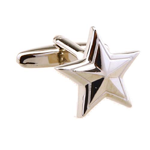MRCUFF Star Military General Badge Emblem Pair Cufflinks in a Presentation Gift Box & Polishing Cloth - Image 1