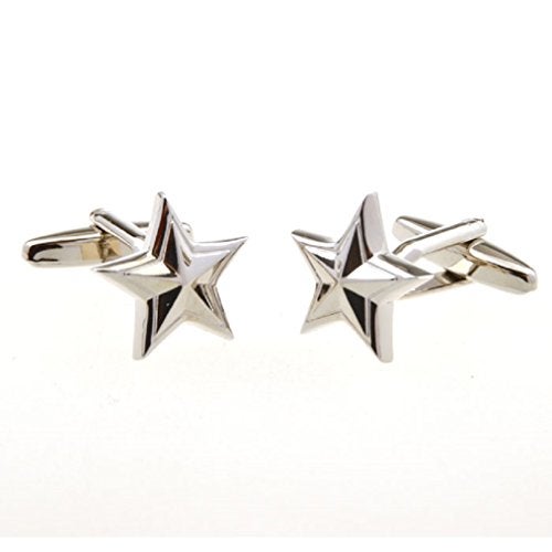 MRCUFF Star Military General Badge Emblem Pair Cufflinks in a Presentation Gift Box & Polishing Cloth - Image 3