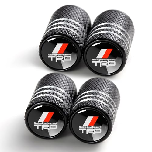TACOMA Tire Valve Stem Cap Cover for Toyota TRD Sequoia Tundra Tacoma 4Runner Trucks Belt ORing Seal Corrosion Resistant tire Valve caps 4 Pack Black - Image 1