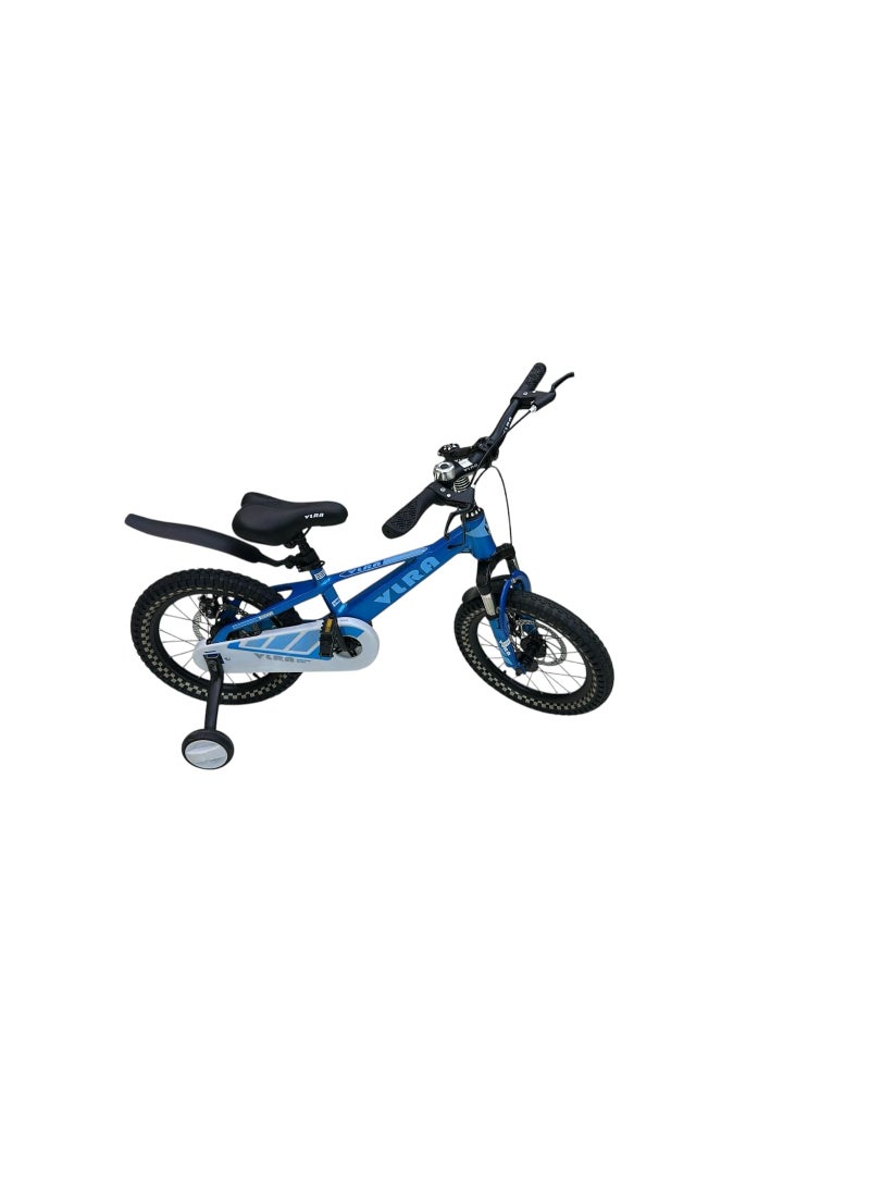 VLRA Kids Bicycle 16″ – Aluminum Frame, Dual Disc Brakes, Shock Absorber & Training Wheels - Image 1