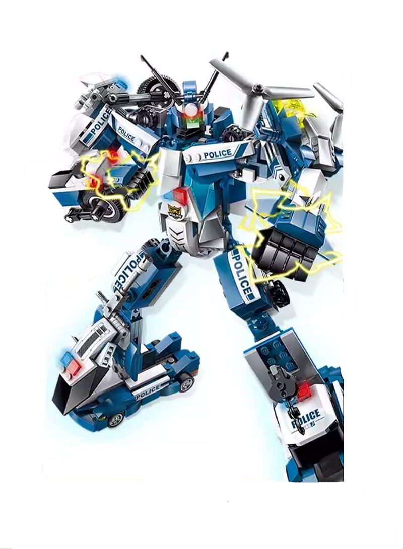 Children's Educational Building Blocks Toys Mecha Small Particles Transformable Robot (Wind Warrior) - Image 1