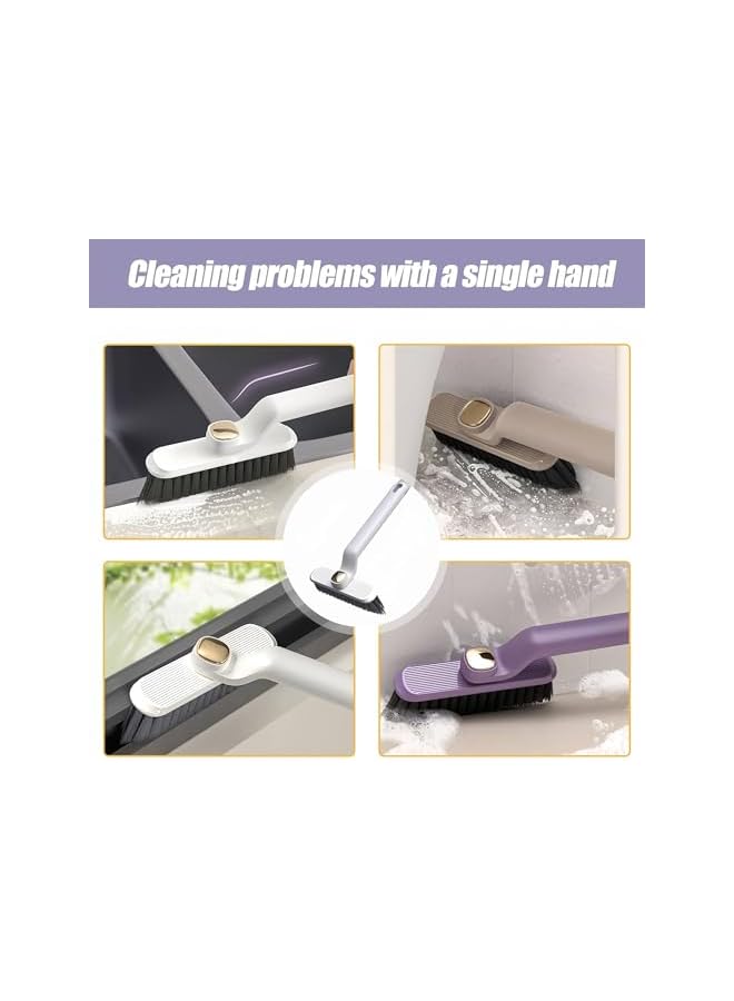promass Multi-function Rotating Crevice Cleaning Brush 360 Degree No Dead Corners Household Hard Bristle Crevice Gap Cleaning Tool for Household Use Kitchen Bathroom Rotating Cleaning Tool(Purple) - Image 3