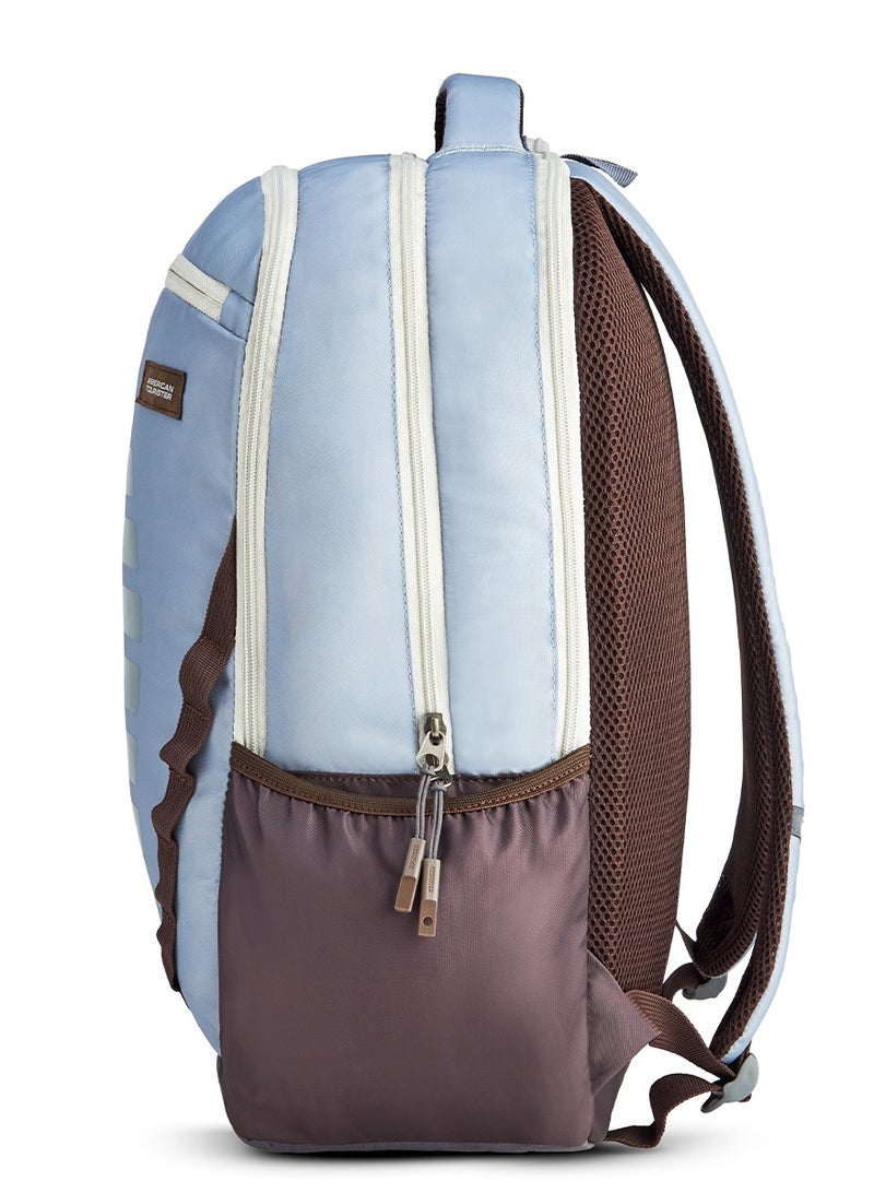 AMERICAN TOURISTER Mate 2.0 Backpack, 31L Capacity, Polyester, Grey|Antimicrobial Lining|Rain Cover|Ergo Back & Shoulder|Bottle Holder|15.6" Laptop Compartment - 1 Year International Warranty - Image 5