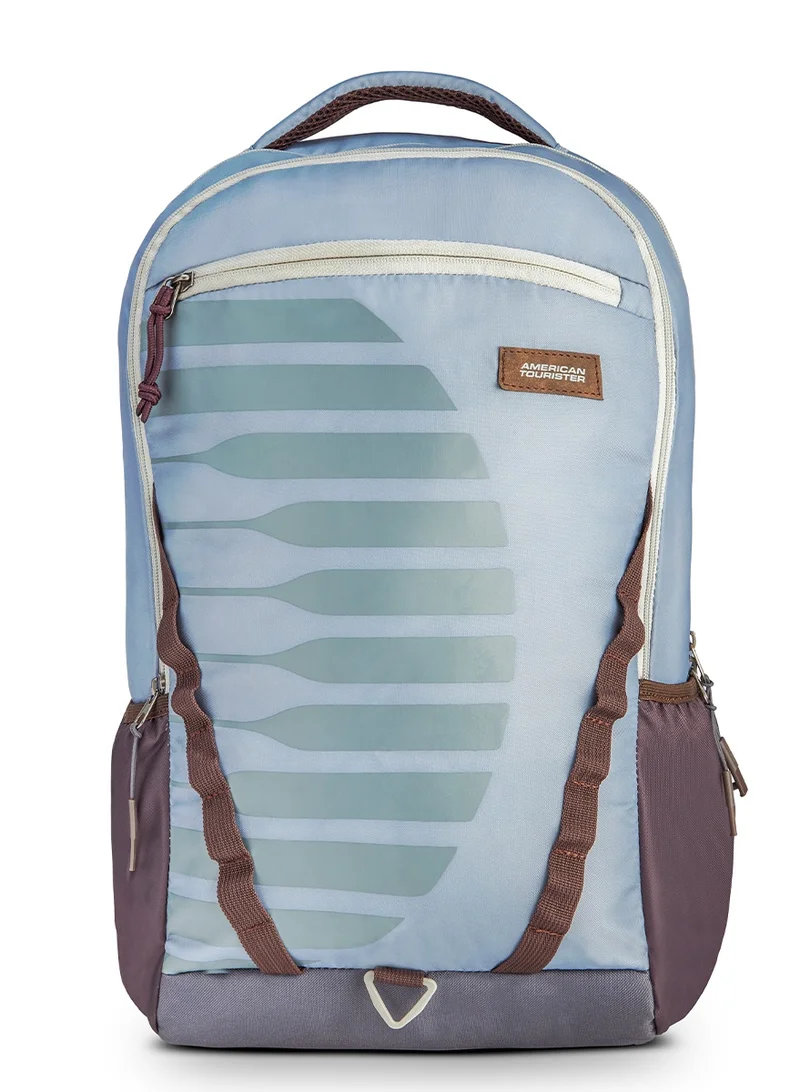 American Tourister Grey Mate 2.0 Backpack, 31L Capacity, Polyester, Grey|Antimicrobial Lining|Rain Cover|Ergo Back & Shoulder|Bottle Holder|15.6" Laptop Compartment - 1 Year International Warranty  | Best Price UAE