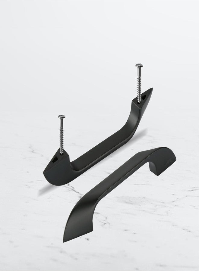 LAPO 4 Inch Cabinet Handles for Drawer and Kitchen Use, Suitable for Wardrobe Units, Scratch Free Surface, Easy Comfortable Grip, 3 Years Warranty (96mm, Black Finish, Pack of 2) - Twist - Image 3