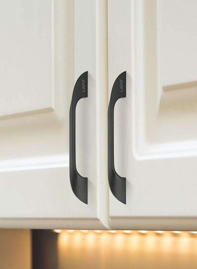 LAPO 4 Inch Cabinet Handles for Drawer and Kitchen Use, Suitable for Wardrobe Units, Scratch Free Surface, Easy Comfortable Grip, 3 Years Warranty (96mm, Black Finish, Pack of 2) - Twist - Image 5