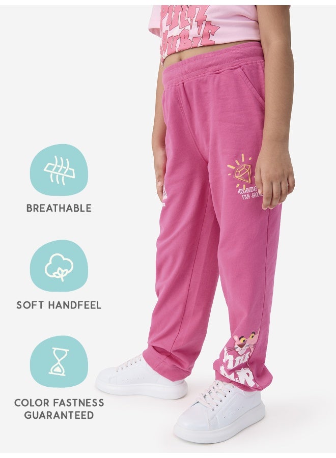 The Souled Store Pink Panther T-Shirt & Joggers Set for Kids - Image 2