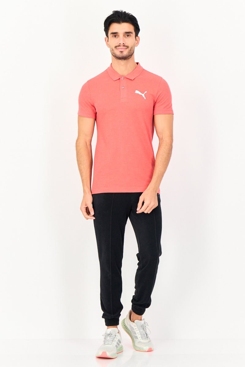 PUMA Men Slim Fit Short Sleeve Essential Pique Polo Shirt, Red - Image 2