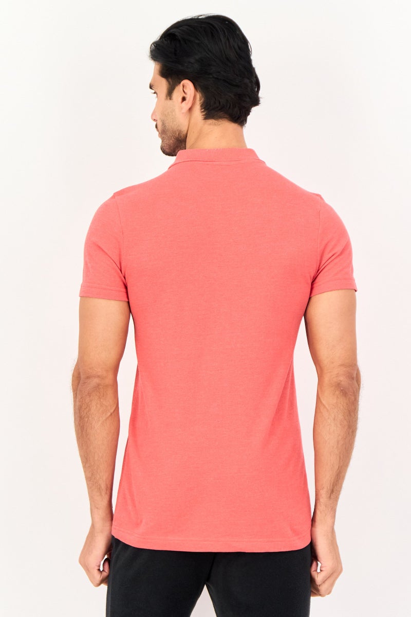 PUMA Men Slim Fit Short Sleeve Essential Pique Polo Shirt, Red - Image 4