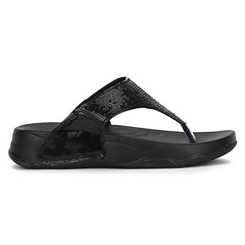 WELCOME Women's Kalablack Flip-Flops - 6 UK/India (39 EU)(BlackHF-06_6) Darkblack - Image 3