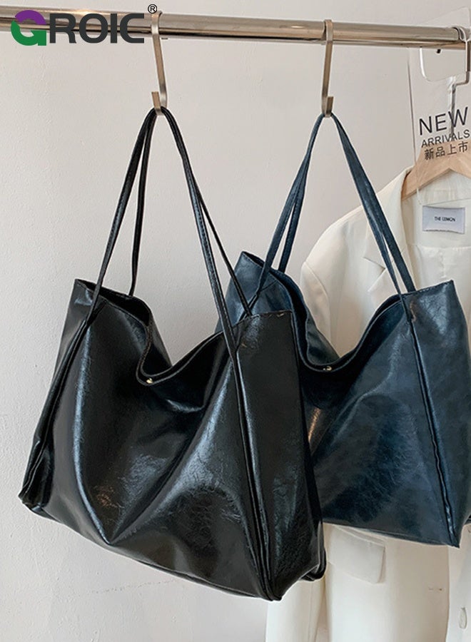 GROIC Large Tote Bag for Women,Leather Shoulder Bag,Purses Satchel for Women Casual Handbag Work Dating College - Image 3