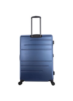 Discovery Discovery Patrol Hardside Check-In Large Travel Suitcase, 100% PC Durable Ultra Lightweight Hard Shell Expandable Luggage, 4 Double Wheel, TSA Lock Trolley Bag Black (71 cm/28 Inch) Metallic Blue.  - Image 3