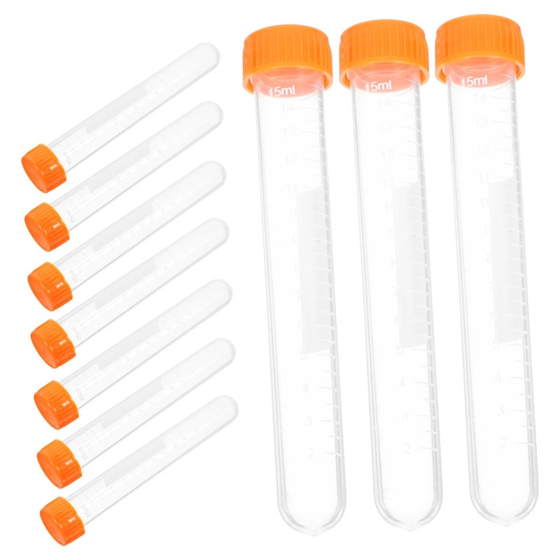 20pcs 15ml Plastic Test Tubes with Lids Leak Proof Sample Vials for Lab Storage - Image 2