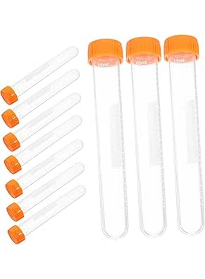 20pcs 15ml Plastic Test Tubes with Lids Leak Proof Sample Vials for Lab Storage - Image 1