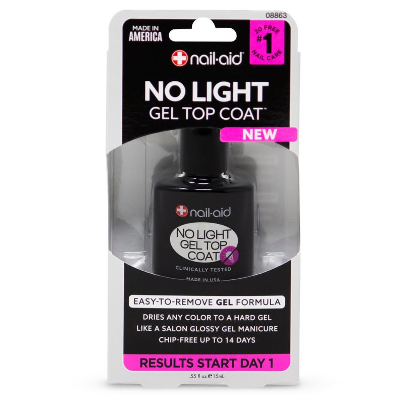 Nail-Aid No-light Gel Top Coat, Clear, 0.55 Fluid Ounce - Image 2