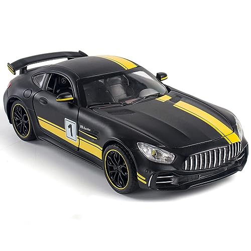 Coelon Diecast Metal Car Model 1/24 Benz AMG GTR Toy Cars for Kids Boy Girl Zinc Alloy Pull Back Toy Car with Sound and Light Gift and Collectible Car Multicolor - Image 1