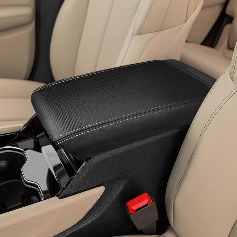 INTGET Car Center Console Armrest Cover for Jeep Grand Cherokee 2022 2023/Grand Cherokee L Accessories 2021 2022 2023 Arm Rest Box Dog Seat Cover Pad Console Lid Protection Saver(carbon fiber texture) - Image 1