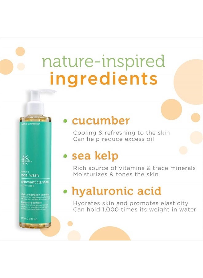 Earth Science EARTH SCIENCE - Gentle Clarifying Facial Wash For Oily, Combination Skin Types (3pk, 8 fl. oz.)  - Image 3