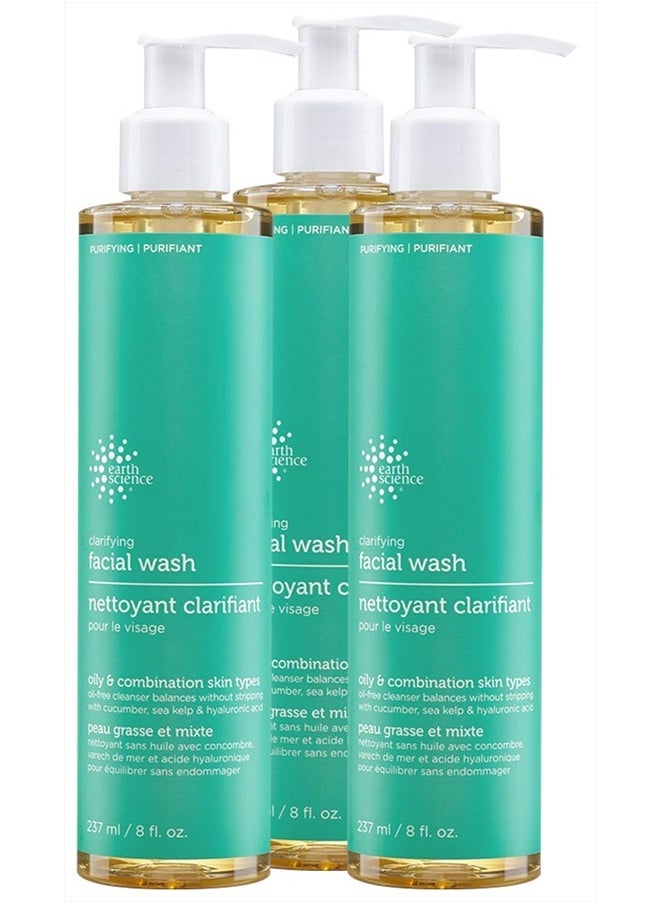 Earth Science EARTH SCIENCE - Gentle Clarifying Facial Wash For Oily, Combination Skin Types (3pk, 8 fl. oz.)  - Image 1