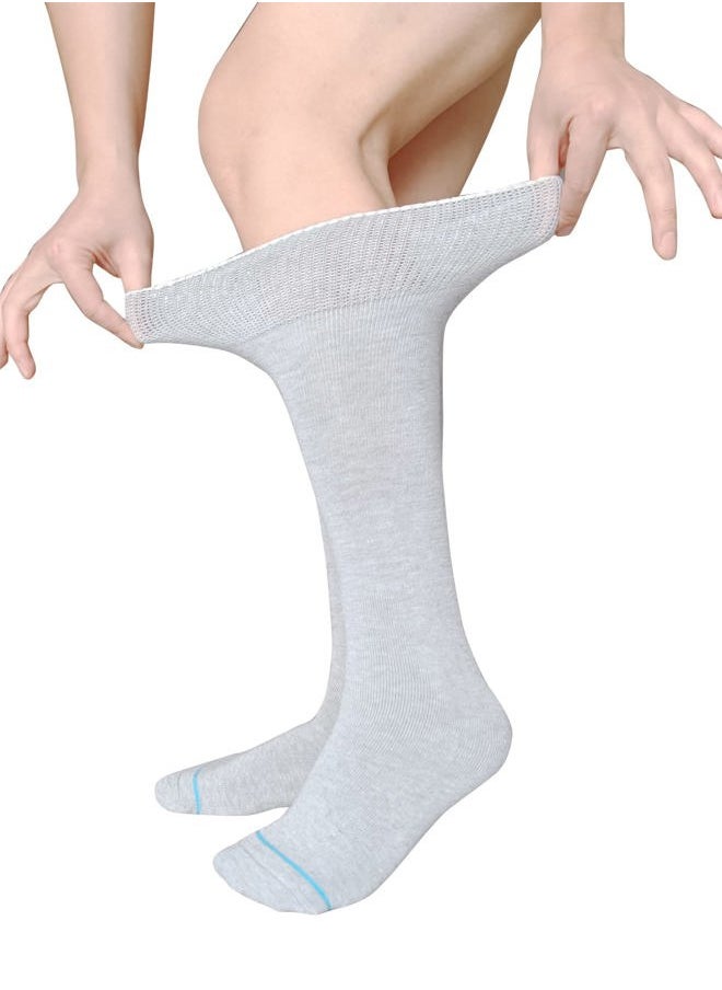 LORVVDE Cam Walker Walking Boot Socks Replacement Sock Liner for Orthopedic Boot Brace, Tube Socks for Air Cam Walkers and Fracture Boot Cast Cover Socks Grey 2 Pairs  - Image 4