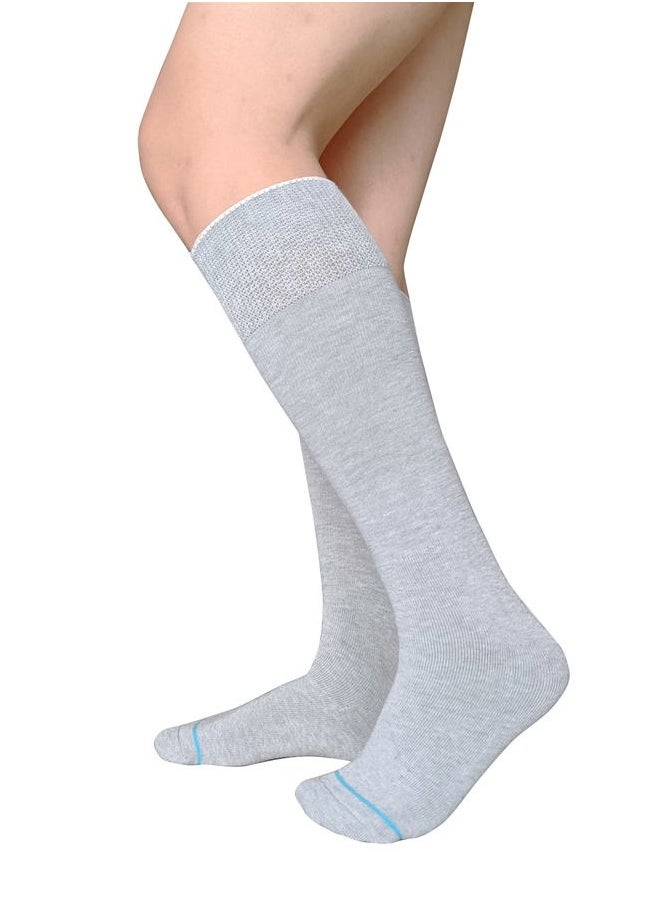 LORVVDE Cam Walker Walking Boot Socks Replacement Sock Liner for Orthopedic Boot Brace, Tube Socks for Air Cam Walkers and Fracture Boot Cast Cover Socks Grey 2 Pairs  - Image 5
