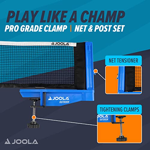 JOOLA Outdoor Weatherproof Table Tennis Net and Post Set - Waterproof 72" Regulation Size Ping Pong Screw On Clamp Net - Ideal for Indoor and Outdoor Use - Image 2