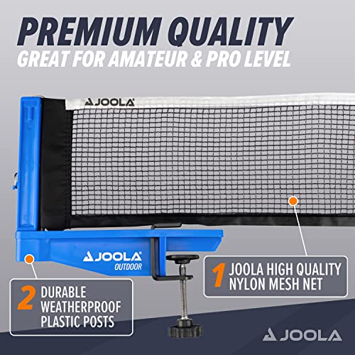 JOOLA Outdoor Weatherproof Table Tennis Net and Post Set - Waterproof 72" Regulation Size Ping Pong Screw On Clamp Net - Ideal for Indoor and Outdoor Use - Image 4