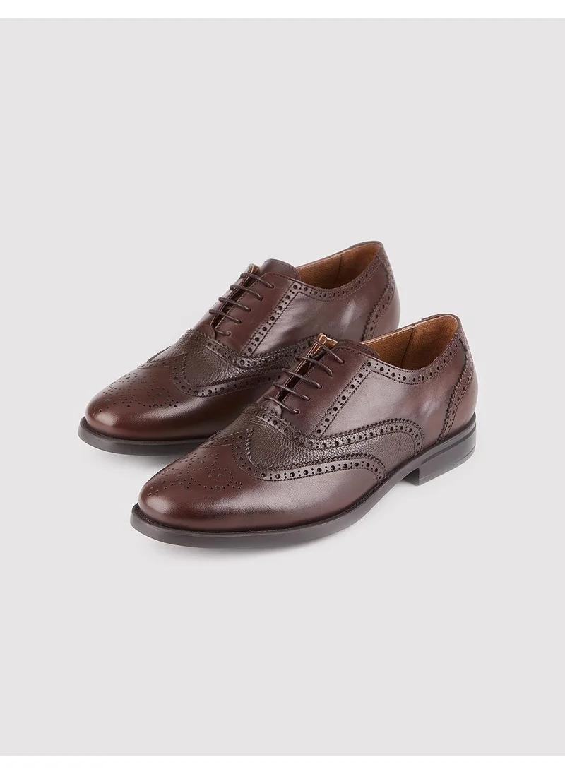 Cabani Genuine Leather Brown Men's Shoes