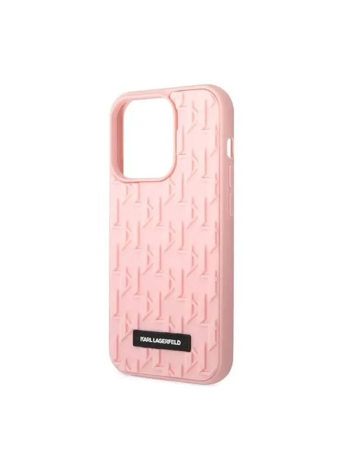 Karl Lagerfeld Karl Lagerfeld 3D Monogram Hard Case for iPhone 14 Pro (6.1") - Pink