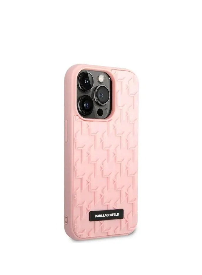Karl Lagerfeld Karl Lagerfeld 3D Monogram Hard Case for iPhone 14 Pro (6.1") - Pink