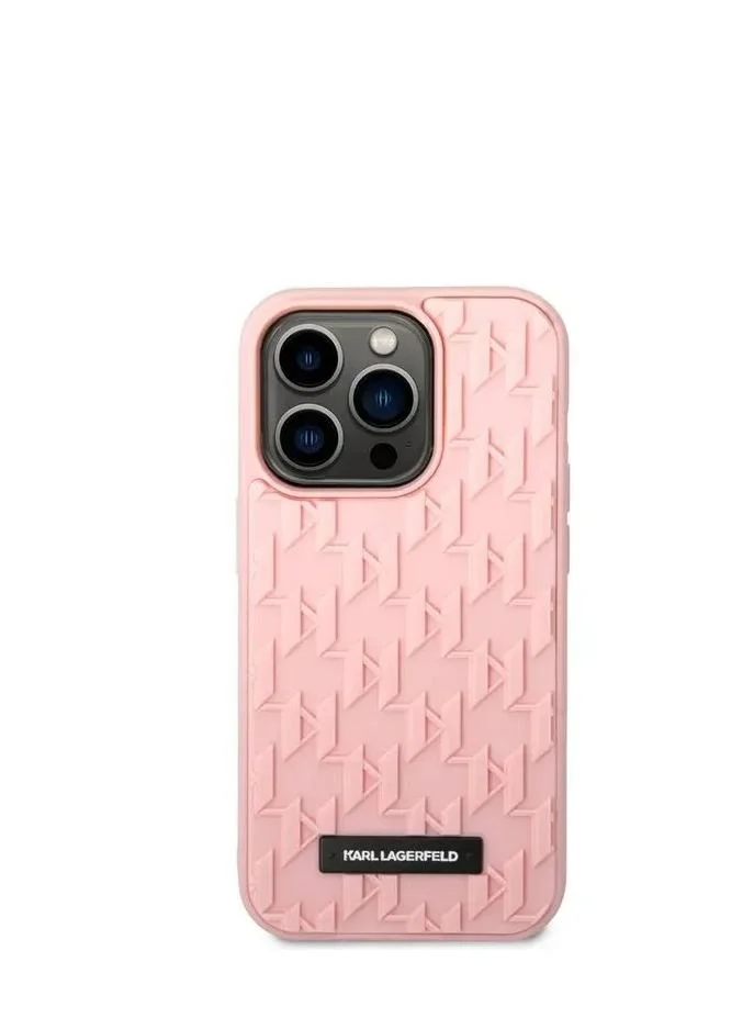 Karl Lagerfeld Karl Lagerfeld 3D Monogram Hard Case for iPhone 14 Pro (6.1") - Pink
