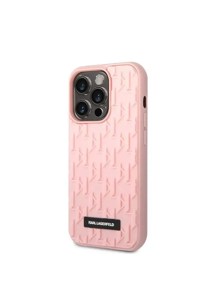 Karl Lagerfeld Karl Lagerfeld 3D Monogram Hard Case for iPhone 14 Pro (6.1") - Pink