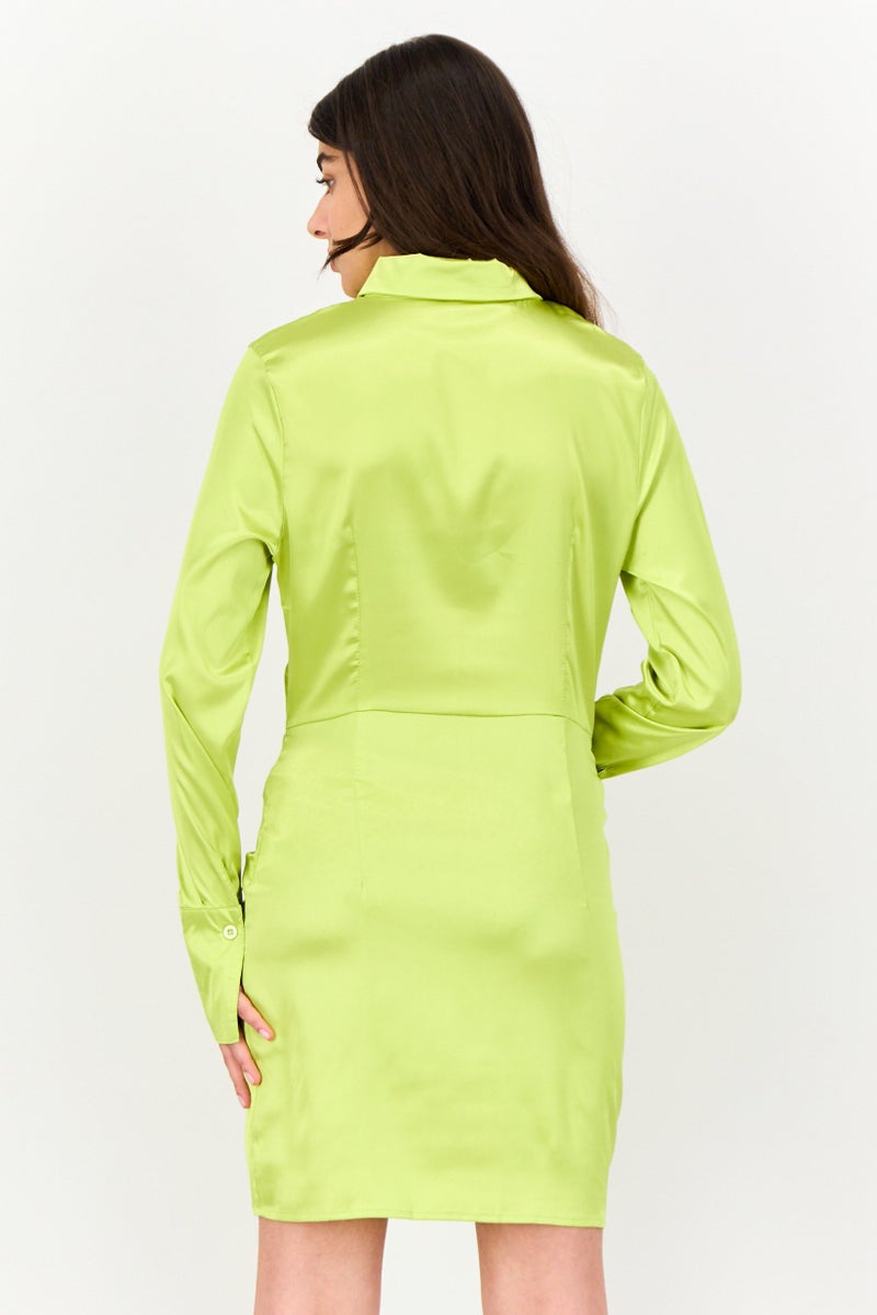 MISSY EMPIRE Women Plain Mini Dress, Green - Image 4