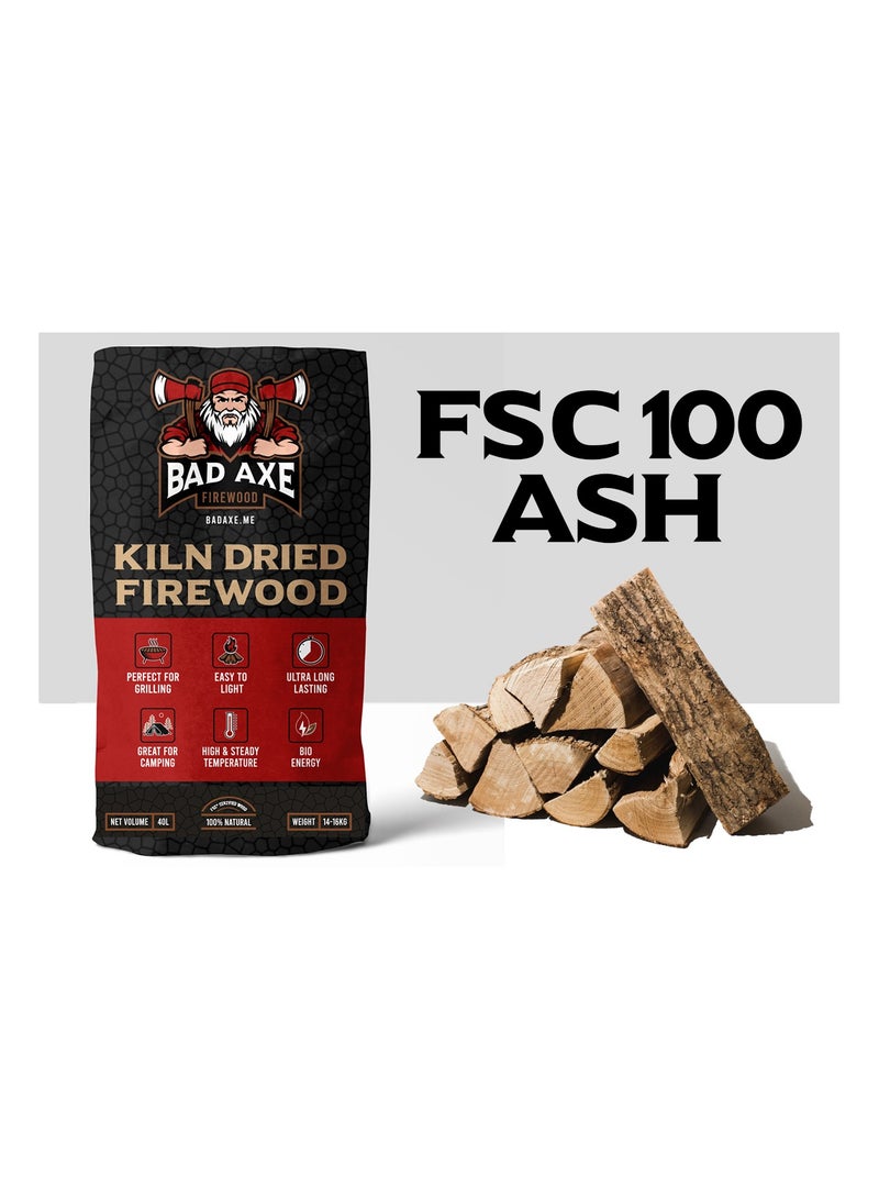 باد آكس Bad Axe Firewood - Ash 40L Sack Approx 15kg - Image 1