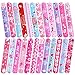 Thuodo 48 Pcs Valentines Day Slap Bracelets with Colorful Hearts for Birthday Gifts for Kids Party Supplies Favors Classroom Exchange Birthday Giveaways Game Prizes Kids Party Favors - Image 2