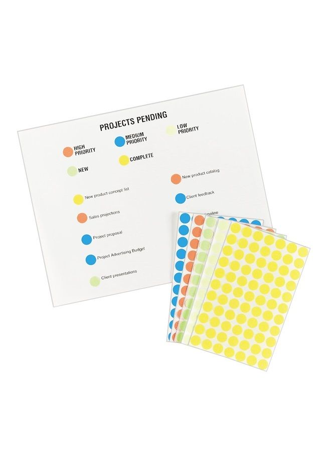 AVERY ملصقات دائرية قابلة للإزالة باللون الأخضر النيون من أفيري 1/2 بوصة، عبوة من 840 ملصق دائري (5052) صغيرة - Image 3