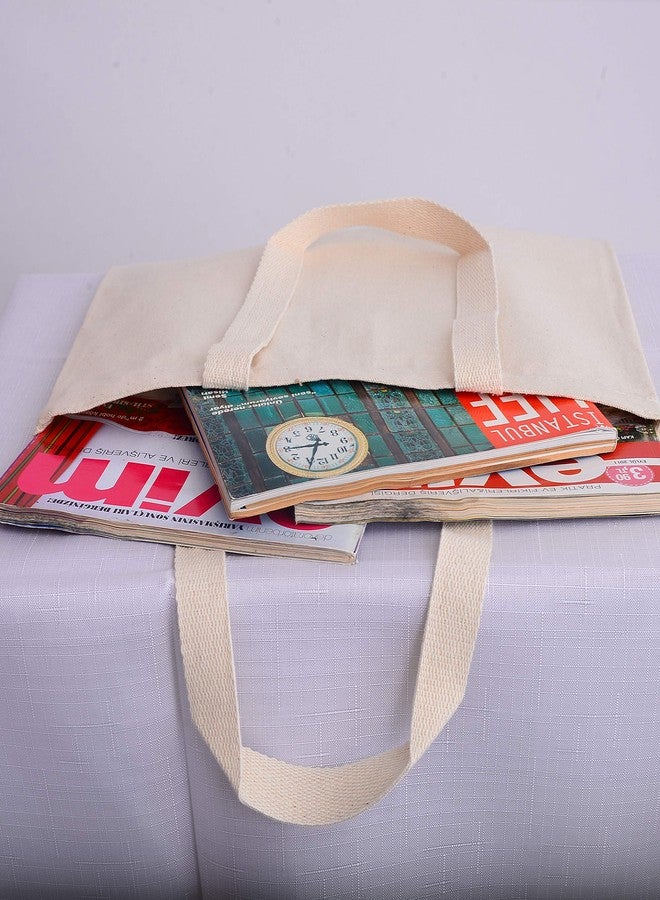 TBF Sturdy Canvas Wholesale Tote Bags with Bottom Gusset 15" W x 16" H x 3" G Blank Totes Great for DIY Painting Printing Embroidery - Image 5