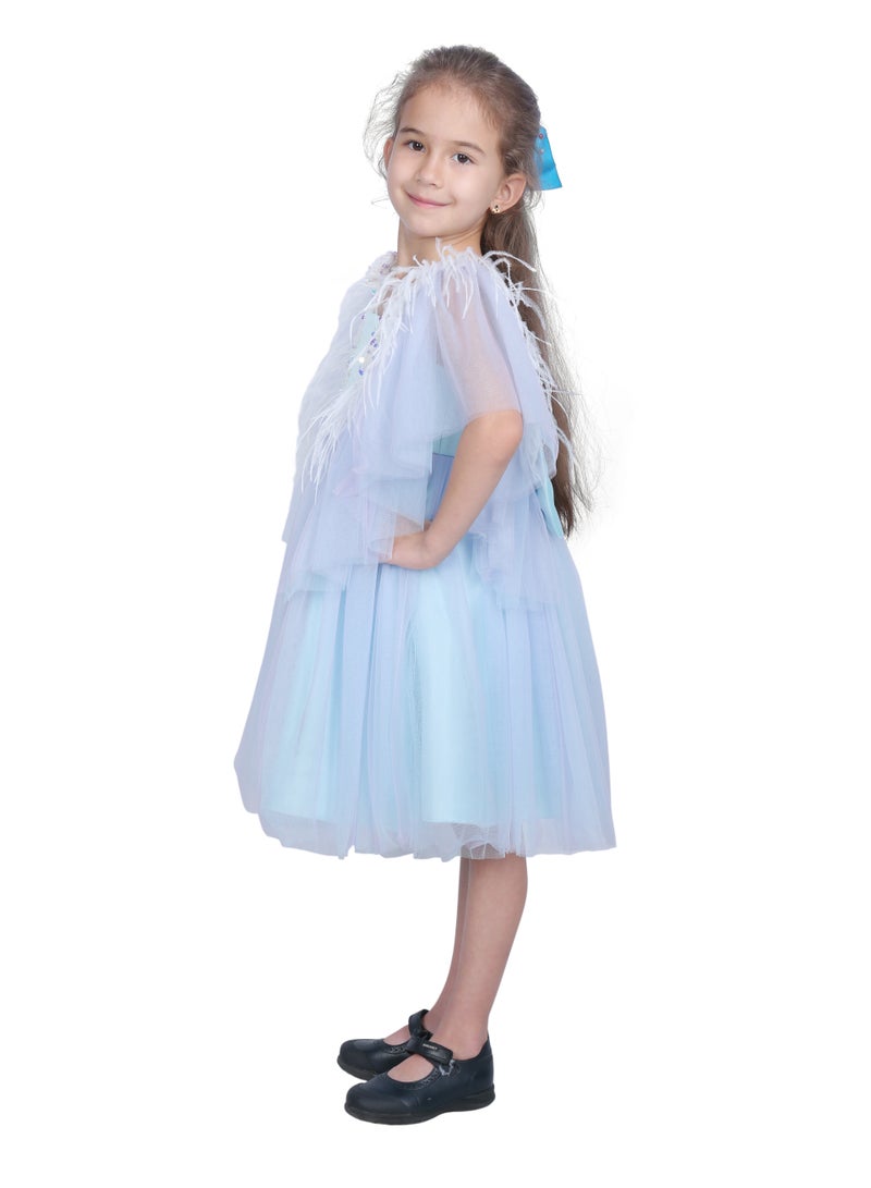 D'Daniela Feather Trim Dress - Image 3