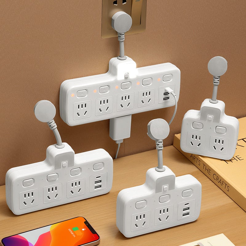 محول متعدد الوظائف للأجهزة المنزلية بمقبس USB واحد إلى متعدد مع سلك توصيل لمكتب أو سكن طلابي - Image 5