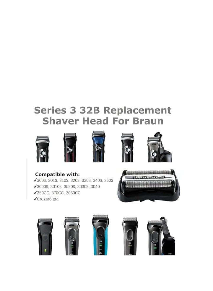Series 3 Electric Shaver Replacement Head, Easily Attach Your New Shaver Head, Compatible With All Series 3 ProSkin Electric Shavers, 32B, Black - Image 4