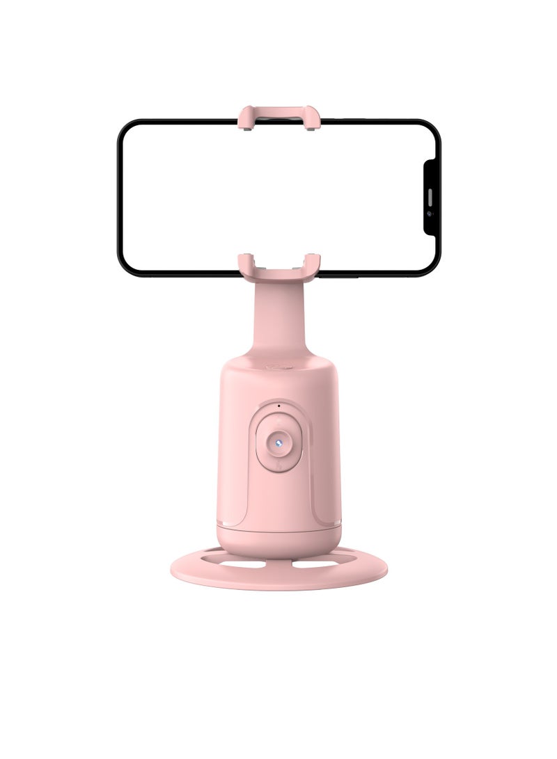 Phone Gimbal Stabilizer, 360 Degree Rotation Desktop Handheld Gimbal Phone Tripod, Panoramic Follow Up Gimbal Bracket With Intelligent Gestures Recognition, (1pc, Pink)  - Image 1