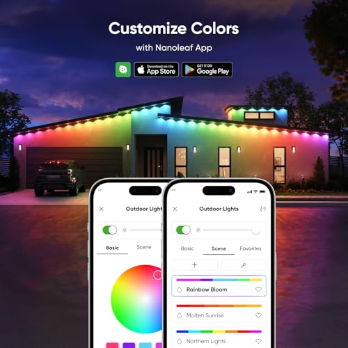 Nanoleaf Matter Permanent Outdoor Lights, Smart RGBCW Outdoor String Lights for Daily & Accent Lighting, IP67 Waterproof, Compatible with Alexa, Google Home, Multiple Scene Modes, 98ft (30m) - Image 4