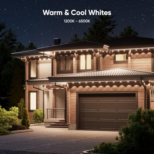 Nanoleaf Matter Permanent Outdoor Lights, Smart RGBCW Outdoor String Lights for Daily & Accent Lighting, IP67 Waterproof, Compatible with Alexa, Google Home, Multiple Scene Modes, 98ft (30m) - Image 5