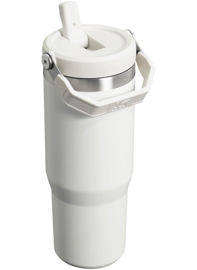 IceFlow Flip Straw Water Bottle With Straw 0.88L Keeps Cold for 12+ Hours – Leakproof – Stainless Steel Water Bottle – BPA Free Travel Mug – Easy to Carry – Dishwasher Safe – Frost