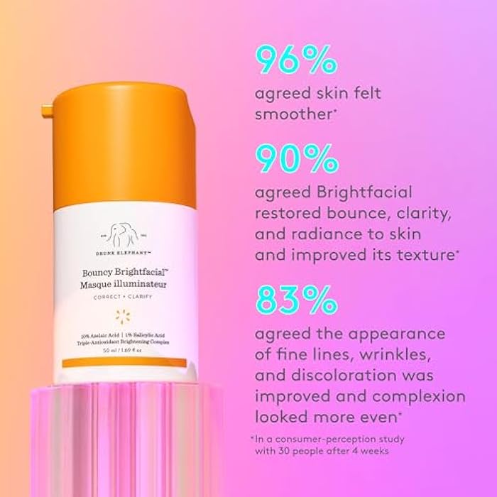 Drunk Elephant قناع الوجه المضيء من درانك إليفانت - 50 مل/1.69 أونصة سائلة - قناع وجه مضيء - عناية بالبشرة نظيفة سريرية - خالي من القسوة - مختبر من قبل أطباء الجلد - خالي من الزيوت الأساسية والسيليكون والعطور - Image 3