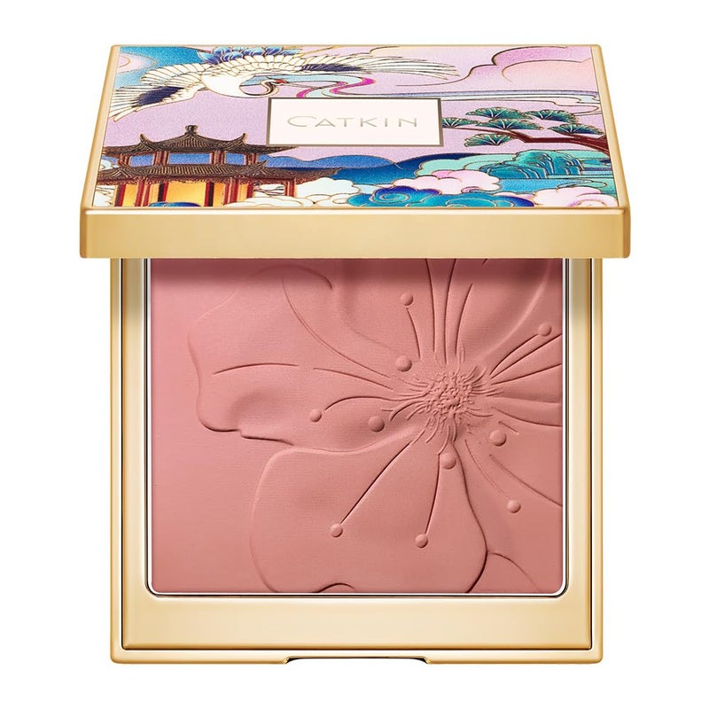CATKIN Cheek Powder Blush Baked Pink Makeup Blusher Creamy Light Weight Long Lasting Natural Finish 10g (C07 Limerence) - Image 1