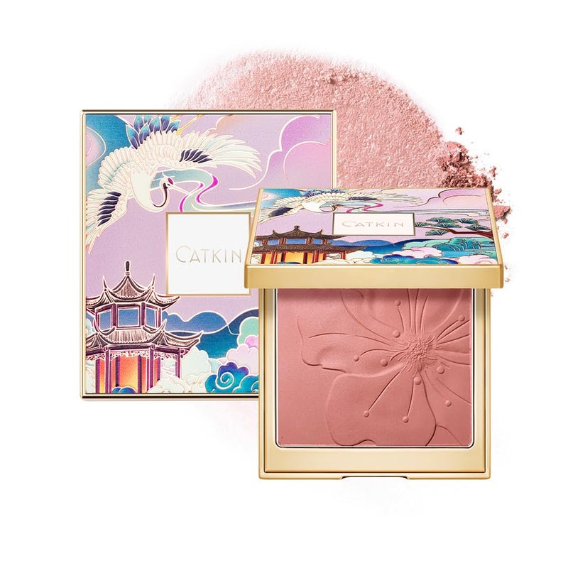 CATKIN Cheek Powder Blush Baked Pink Makeup Blusher Creamy Light Weight Long Lasting Natural Finish 10g (C07 Limerence) - Image 5